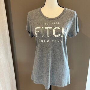 Abercrombie and Fitch Women's Gray Short Sleeve T-shirt, Size Large